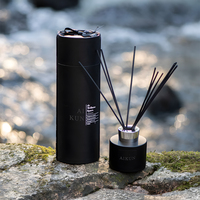 Diffuseur de parfum d'ambiance moderne en céramique AIKUN avec bâtonnets en fibre noire pour salon, hôtel, spa