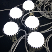 Tira de luz LED de punto de diversión, foco de luz LED RGBW programable automático, IP68, 24v, 50mm, Ws2816, bola, Control Dmx