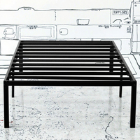 Lit plateforme en métal moderne et élégant, design pliable de haute qualité, rangement intégré, chambre à coucher, appartement ENKE NK-BF01