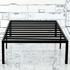 เตียงแพลตฟอร์มทำจากสเตนเลสสตีลหรูหราทันสมัยออกแบบได้เองที่เก็บของในห้องนอนห้องชุด NK-BF01 - Product Image 1