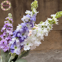 Nouvelle Arrivée 2026 – Fleur Artificielle de Delphinium en Soie Blanche pour Décoration Maison et Mariage