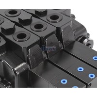 Vanne de commande directionnelle OEM/ODM SDS180Q à 3 bobines, 160 L/min, 315 bars, entrée G3/4, sortie G1, actionnement manuel pneumatique