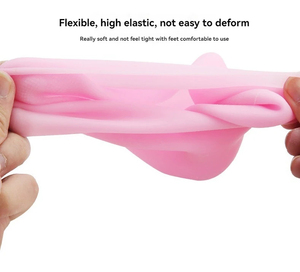 Chaussettes en gel hydratant en silicone pour pédicure, spa, massage des pieds, soin des pieds secs et gercés, chaussettes pour filles - Product Image 2