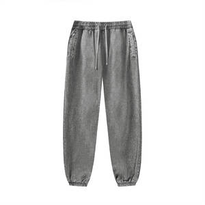 Custom Acid Washed Vintage Sunfade High Waist Sweatpants Loose Fit Streetwear Joggers with Pockets Heavy <b>Weight</b> Winter Seasons - Product Image 4