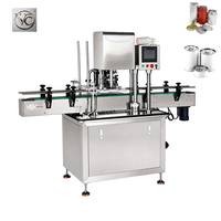 Machine de sertissage automatique FKJX pour boîtes de café, scelleuse de précision pour boîtes de produits secs et de lait en poudre avec alimentateur de couvercles intégré