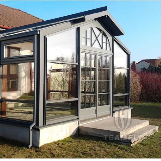 THW free standing sunroom alluminio glass sunroom case winter garden sunroom per solarium