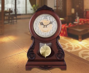 Vintage <strong>Mantle</strong> <strong>Clock</strong> Grandfather Pendulum <strong>Clock</strong> Floor Table Wooden <strong>Clock</strong> - Product Image 3