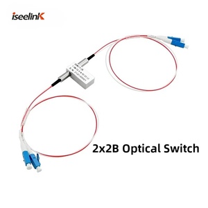 ISEELINK D2x2B Interruptor Óptico Dual 2x2 5V con Bloqueo/Sin Bloqueo 1M Conector LC <span class=keywords><strong>de</strong></span> Bypass Mecánico <span class=keywords><strong>de</strong></span> Fibra Óptica 1260-1650nm 1 Año - Product Image 3