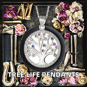 Colgantes de Árbol de Plata de Ley 925 de Alta Calidad con Baño de Rodio, Colgantes de Planta de la Vida a la Moda con Piedras de Zirconia, Venta al por Mayor - Product Image 2
