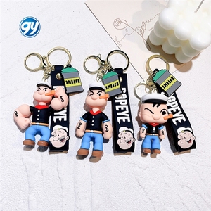 Llavero 3D de moda con figuras de acción mini de Popeye, Marinero Olíva y <span class=keywords><strong>Bluto</strong></span>, de PVC y silicona, lindos, kawaii y creativos, de Ganyuan, al por mayor - Product Image 1
