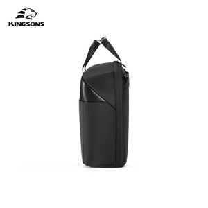 Kingsons Portable Laptop Bag Black Polyester Zipper Closure Business Travel Shoulder <b>Briefcase</b> - Product Image 1