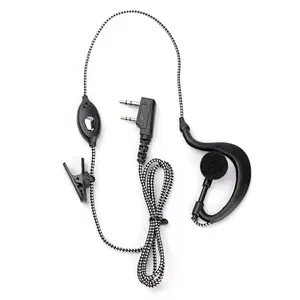 Fone de ouvido walkie talkie tipo k sem fio, headset trançado de duas vias, rádio