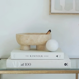 SAIDKOCC Bol <span class=keywords><strong>de</strong></span> rangement personnalisé en marbre naturel pour fruits et collations, service à thé <span class=keywords><strong>de</strong></span> luxe français pour salon, décoration intérieure - Product Image 5