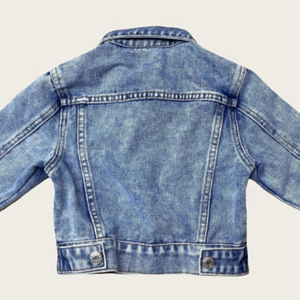 Veste <span class=keywords><strong>en</strong></span> <span class=keywords><strong>jean</strong></span> décontractée pour enfants LTH, coupe simple, mode personnalisée, denim lavé pour bébés garçons et filles - Product Image 2