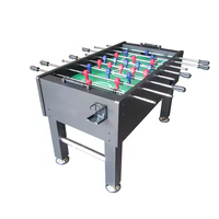 Table de football/soccer professionnelle de haute qualité en MDF+PVC noir, personnalisable, pour jeu en intérieur