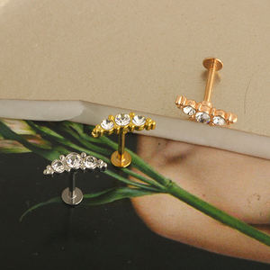 ต่างหูเจาะกระดูกอ่อน 16 กรัม, เครื่องประดับเจาะริมฝีปาก ต่างหูแบบ Tragus, เครื่องประดับเจาะกระดูกอ่อน, สแตนเลสเกรดผ่าตัด, สำหรับเจาะ <span class=keywords><strong>Forward</strong></span> <span class=keywords><strong>Helix</strong></span> - Product Image 4