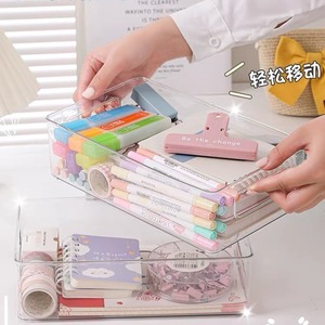 Multi Tier Desktop <b>Storage</b> Rack Rectangle <b>Stackable</b> Office Organizer For Cosmetics And Stationery - Product Image 2