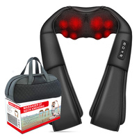 Masseur de mollet de cou magnétique Shiatsu électrique en forme de U avec applicateur de corps d'oreiller de vibrateur de tête chauffant et contrôle de synchronisation