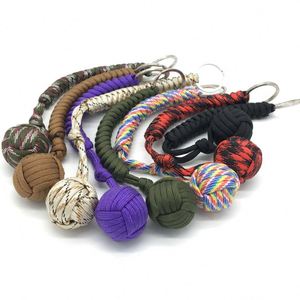 Fabrication directe multifonction en métal, boule à l'intérieur de la corde porte-clés anneau pour l'auto-défense/ - Product Image 2