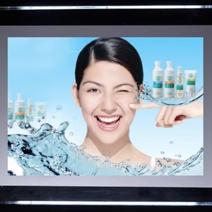 Customized Modern Style <b>Magic</b> Mirror LED Light Painting Acrylic Plastic Photo Frame Lamp for Advertising - Product Image 5