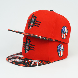 Gorra Snapback Roja con Parche Bordado 3D de Calavera, Fabricante BSCI, OEM para Marcas de Ropa Urbana, MOQ 50, Muestra en 3 Días - Product Image 1