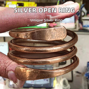 Vintage forma rotonda antico Design personalizzato lussuoso di qualità Premium fatto a mano 99.99% anello di rame puro per le donne degli uomini - Product Image 2