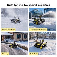 Robot souffleur de neige entièrement mains libres, batterie à rappel automatique à 20 % de charge restante, protection de sécurité pour l'entretien des grandes surfaces extérieures