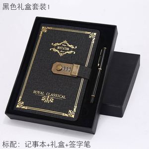 Customizable Retro A5 Business Hardcover Notebook for School and Office Use-<b>Lock</b> Planner Traveller Meeting Minutes <b>Diary</b> - Product Image 4