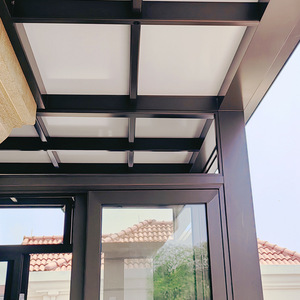 Veranda de Vidrio para Exteriores Aprobada para <span class=keywords><strong>4</strong></span> Estaciones, Invernadero de Acero para Jardín, Casas de Vidrio para Aplicaciones en Hoteles y Escuelas - Product Image 2