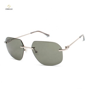 Chất Lượng Cao Tùy Chỉnh Logo Kim Loại Sunglasses Unisex Vintage Không Có Vành Sun Glasses New Trendy Không Có Vành Sunglasses 2022 Xem Thêm - Product Image 2