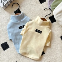 Chemise de base simple pour animaux de compagnie automne et hiver vêtements chauds pour chien à col haut