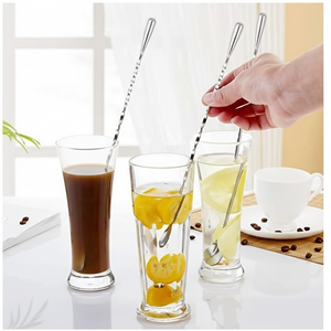 Meilleure vente de paille à boire en acier inoxydable avec cuillère et taille personnalisée, prix bon marché avec utilisation manuelle pour Offre Spéciale - Product Image 1