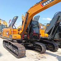 Machine d'occasion Sany SY135C à faible nombre d'heures de fonctionnement, composants Kawasaki, 13,5 tonnes, godet de 0,53 m pour la rénovation de routes et de jardins