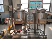 Mini-usine de brassage de bière en acier inoxydable 100L avec pompe et réservoir sous pression, contrôle PLC, fabriquée en Chine