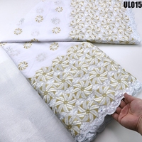 Dentelle Suisse Voile Colorée de Dernière Génération, Tissu Africain Brodé en Coton de Haute Qualité pour Robes Féminines