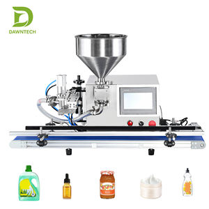 Máquina de llenado de pasta con bomba de engranajes y transportador para mermelada, miel, crema, detergente, loción, salsa, aceite, semiautomática - Product Image 2
