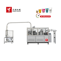 Máquinas para Fabricar Vasos de Papel Tipo Tulipán con Tapa Domo Desechable TIANYUE en Turquía