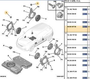 Haut-parleur de voiture OE 9809350780 pour Peugeot 3008 408X 4008 5008 508L <span class=keywords><strong>DS</strong></span> 3 4 <span class=keywords><strong>7</strong></span> 9 - Product Image 2