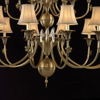 Corps de lampe VH tout en cuivre de haute qualité personnalisés en usine Abat-jour en tissu de qualité supérieure pour salon intérieur hôtels lustres"
