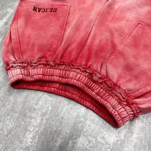 Wholesale Sweatsuits 2 Piece Set Streetwear Wide Leg <b>Sweatpants</b> And Hoodie Set Distressed Acid Wash <b>Oversized</b> Tracksuit For Men - Product Image 5