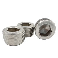304 attache en acier inoxydable NPT fil bouchon vis hexagone gorge bouchon américain hexagone tuyau bouchon