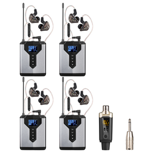 ระบบมอนิเตอร์แบบใส่ในหูไร้สาย DT4 UHF สำหรับการแสดงดนตรีสดบนเวทีและในสตูดิโอ พร้อมเครื่องส่งและเครื่องรับ - Product Image 1