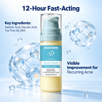 Crème Visage à l'Acide Salicylique pour Peaux à Tendance Acnéique, Anti-Imperfections, Anti-Marques de Boutons, Anti-Taches Brunes, Resserre les Pores et Contrôle le Sébum