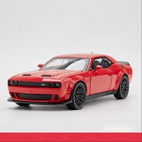 Diecast Metal sonido luz simulación tirar hacia atrás aleación coleccionable pantalla juguete modelo Dodge Hellcat modelo Coche