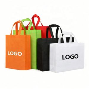 Bolsa de compras no tejida Pp con sellado térmico con logotipo personalizado bolsa de tela no tejida Pla reutilizable de 80 Gsm - Product Image 1