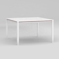 Pied de meuble personnalisé Base de table de conférence en laiton chromé Pieds d'établi rectangulaires en métal en fer forgé pour mobilier de bureau