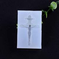 Moule en silicone thème Pâques Croix Jésus, pour résine époxy, commémoratif Jérusalem, fait main, créatif, pour décoration artistique DIY