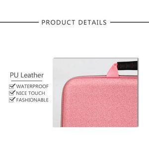 Pink Luxury Laptop Bag for Women 14 Inch <b>Leather</b> Laptop Hard Shell Waterproof Travel Business <b>Briefcases</b> - Product Image 3