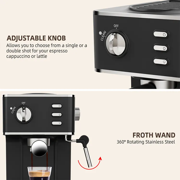 Nouvelle machine à café expresso de haute qualité en gros lancée pour le bureau