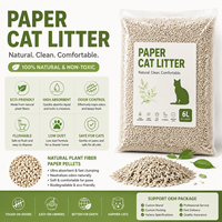 Litière pour chat en papier de haute qualité, 100% granulés de papier recyclé, ultra absorbante, neutralisant les odeurs, faible teneur en poussière, légère, écologique